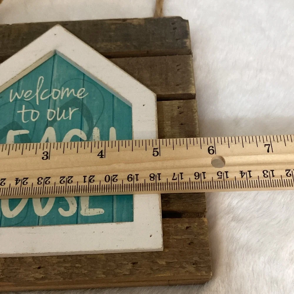 Welcome to our Beach House Hanging Sign